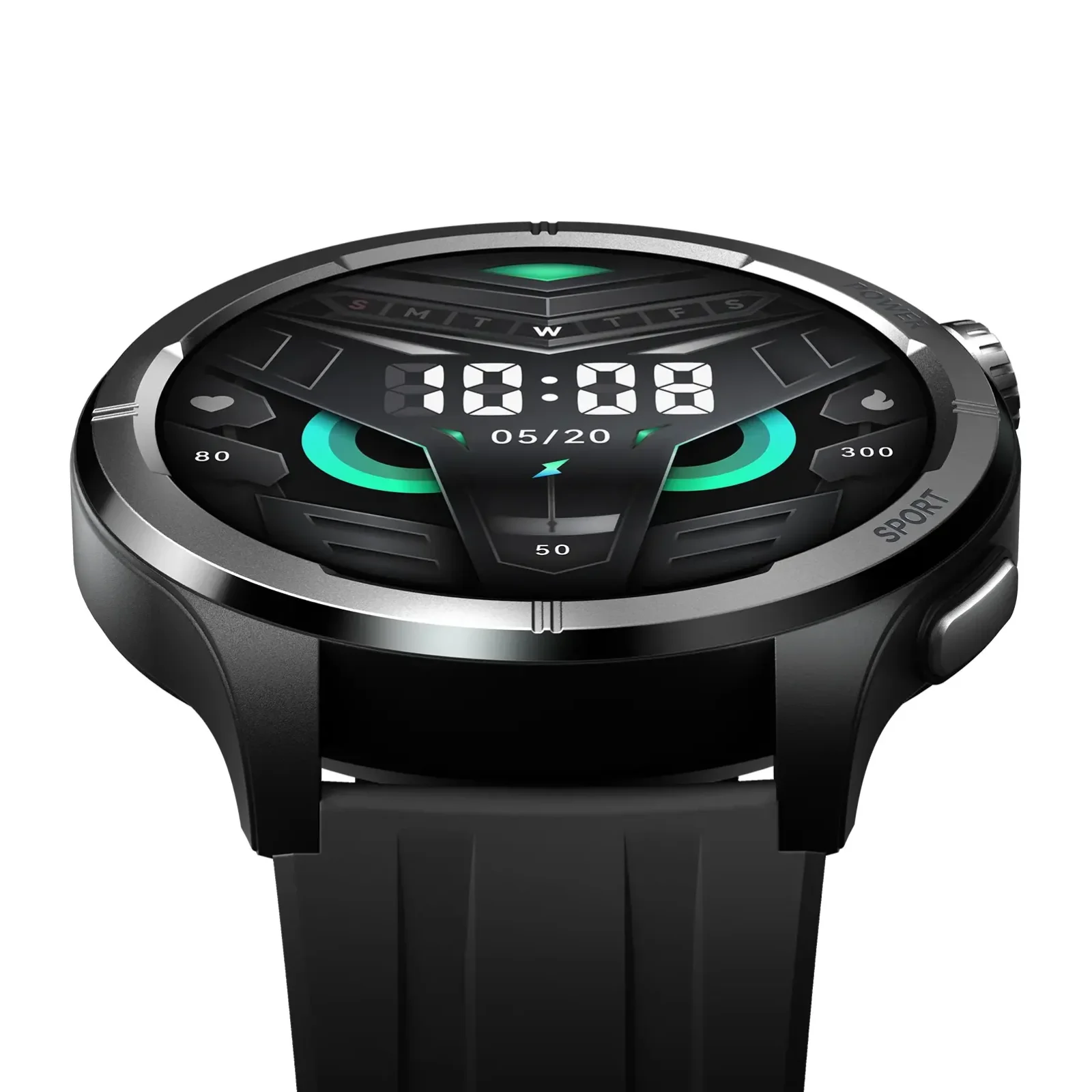 Смарт-годинник HAYLOU Solar Neo LS21 Black (Silicone + Braided Strap) EU