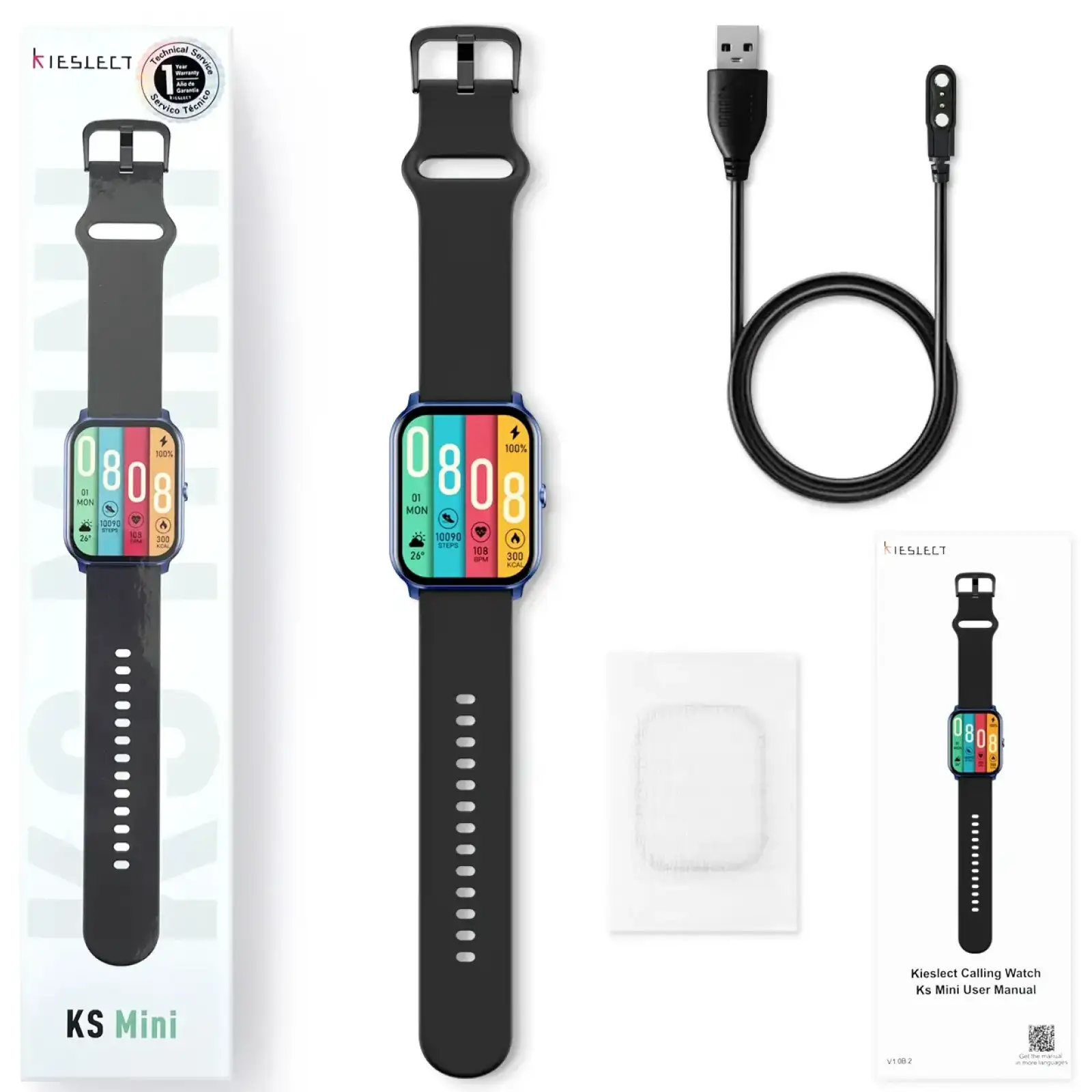Смарт-годинник Kieslect Smart Calling Watch KS Mini Blue EU