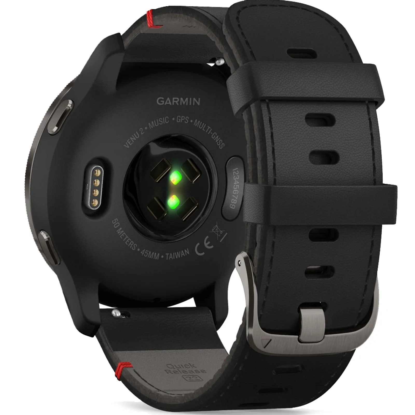 Смарт-часы Garmin Venu 2 Slate with Black Leather Band (010-02430-21)