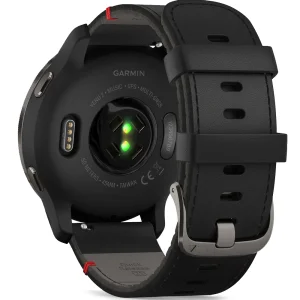Смарт-часы Garmin Venu 2 Slate with Black Leather Band (010-02430-21)