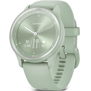 Колір ремінця: Зелений - Смарт-годинник Garmin Vivomove Sport Cool Mint Case and Silicone Band with Silver Accents (010-02566-03)