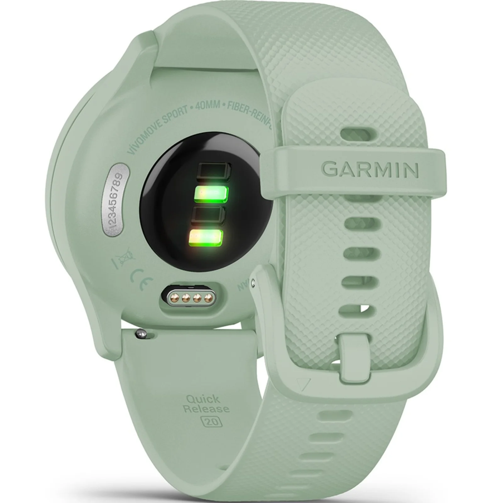 Смарт-годинник GARMIN Vivomove Sport Cool Mint Case and Silicone Band with Silver Accents (010-02566-03)