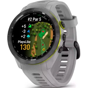 Смарт-годинник Garmin APPROACH S70 42mm Black Ceramic Bezel with Powder Gray Silicone Band (010-02746-01/11)