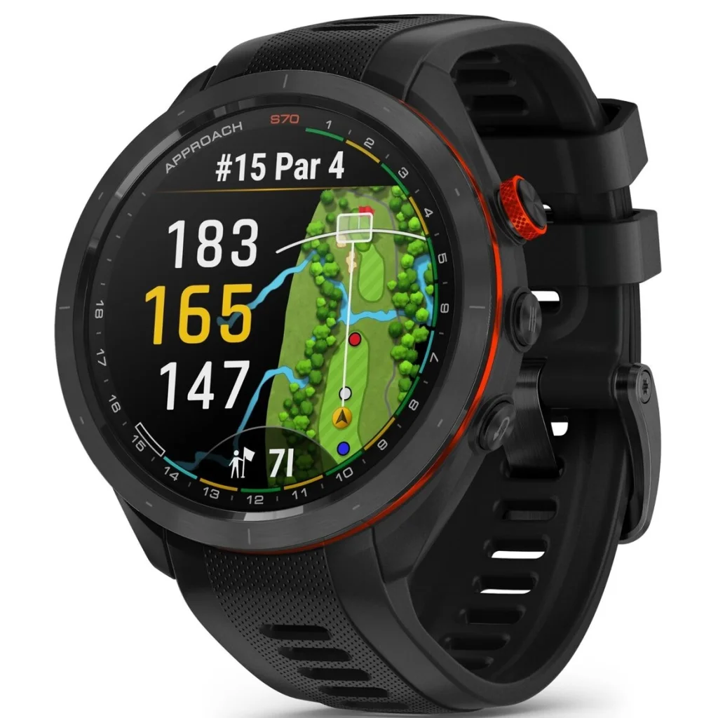 Смарт-часы GARMIN APPROACH S70 47mm Black Ceramic Bezel with Silicon Band Black (010-02746-12/02)