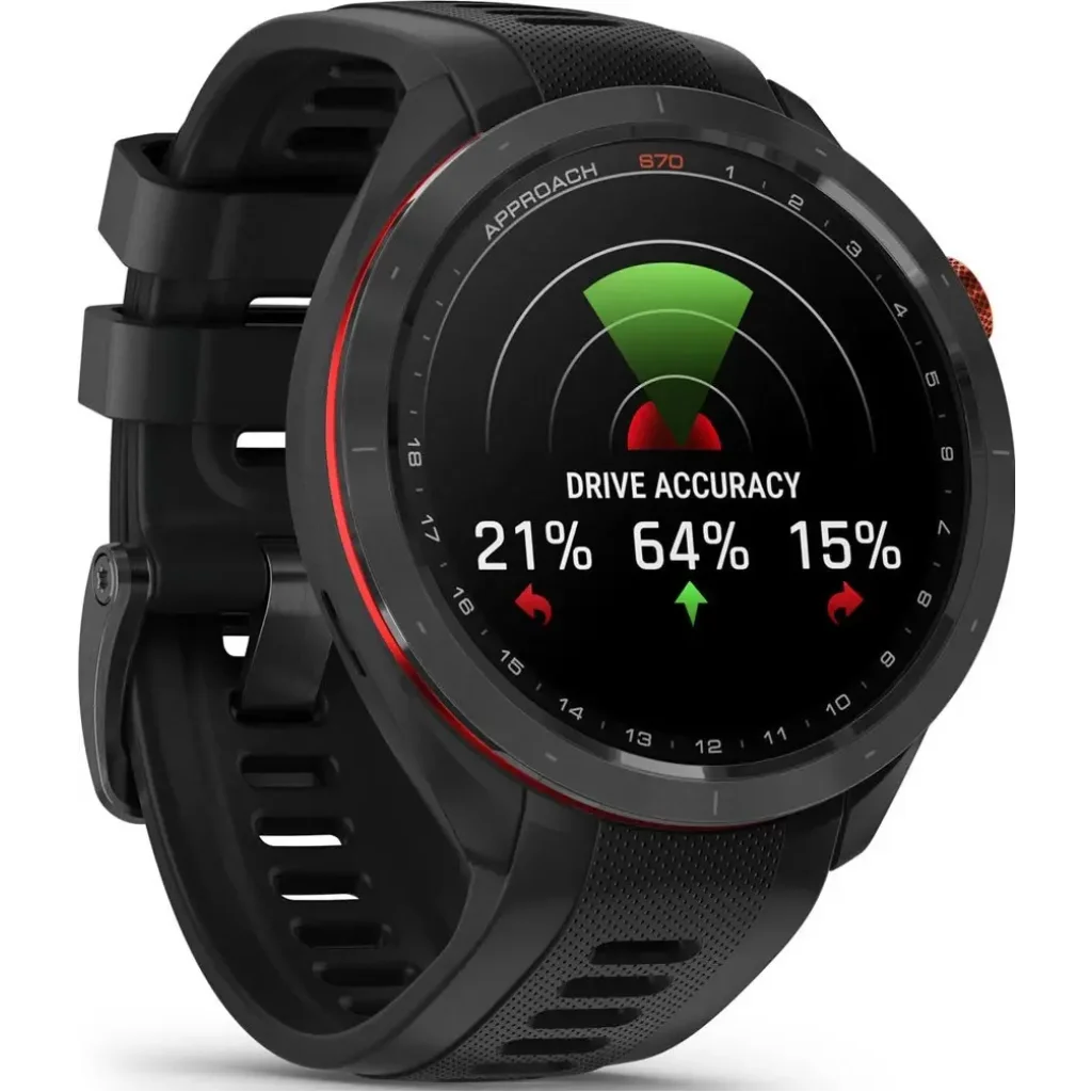 Смарт-часы GARMIN APPROACH S70 47mm Black Ceramic Bezel with Silicon Band Black (010-02746-12/02)