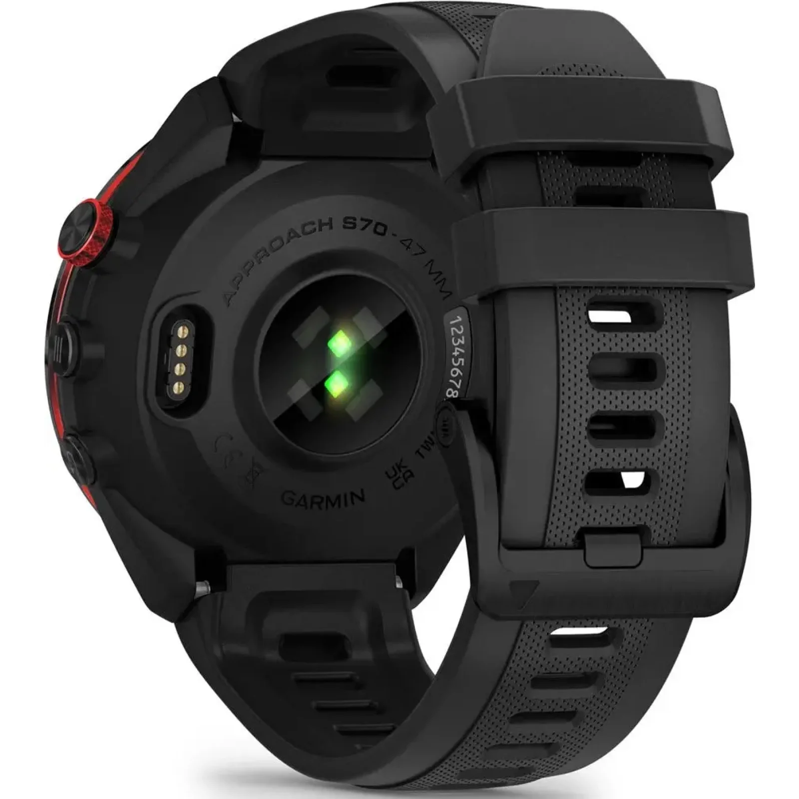 Смарт-годинник GARMIN APPROACH S70 47mm Black Ceramic Bezel with Silicon Band Black (010-02746-12/02)