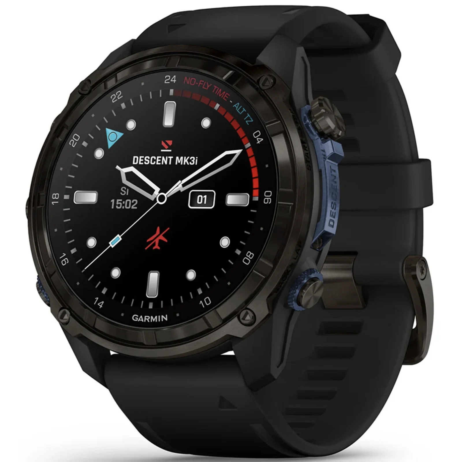 Смарт-годинник Garmin Descent Mk3i 51mm Carbon Gray DLC Titanium with Black Silicone Band (010-02752-10/11)