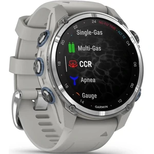 Смарт-часы Garmin Descent Mk3 43 mm Stainless Steel with Fog Gray Silicone Band (010-02753-04/03)
