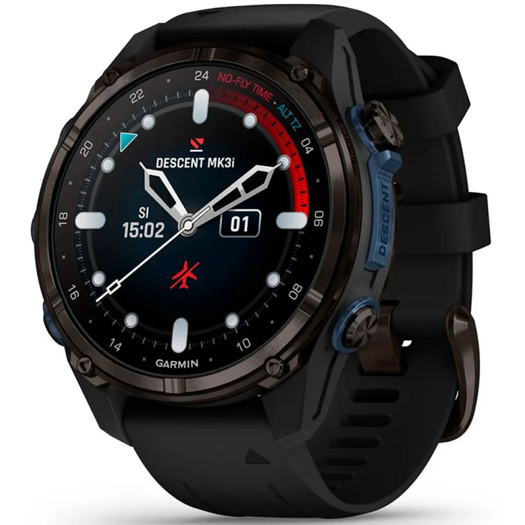 Смарт-годинник Garmin Descent Mk3i 43 mm Carbon Gray DLC Titanium with Black Silicone Band (010-02753-10/11)