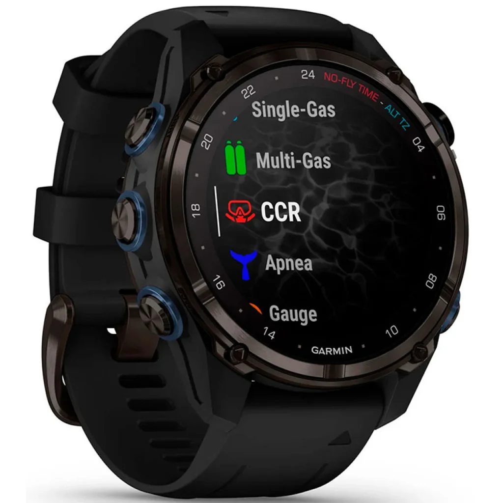 Смарт-годинник Garmin Descent Mk3i 43 mm Carbon Gray DLC Titanium with Black Silicone Band (010-02753-10/11)