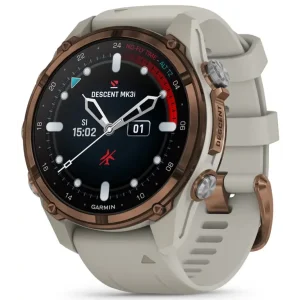 Смарт-годинник Garmin Descent Mk3i 43 mm Bronze PVD Titanium with French Gray Silicone Band (010-02753-13/14)