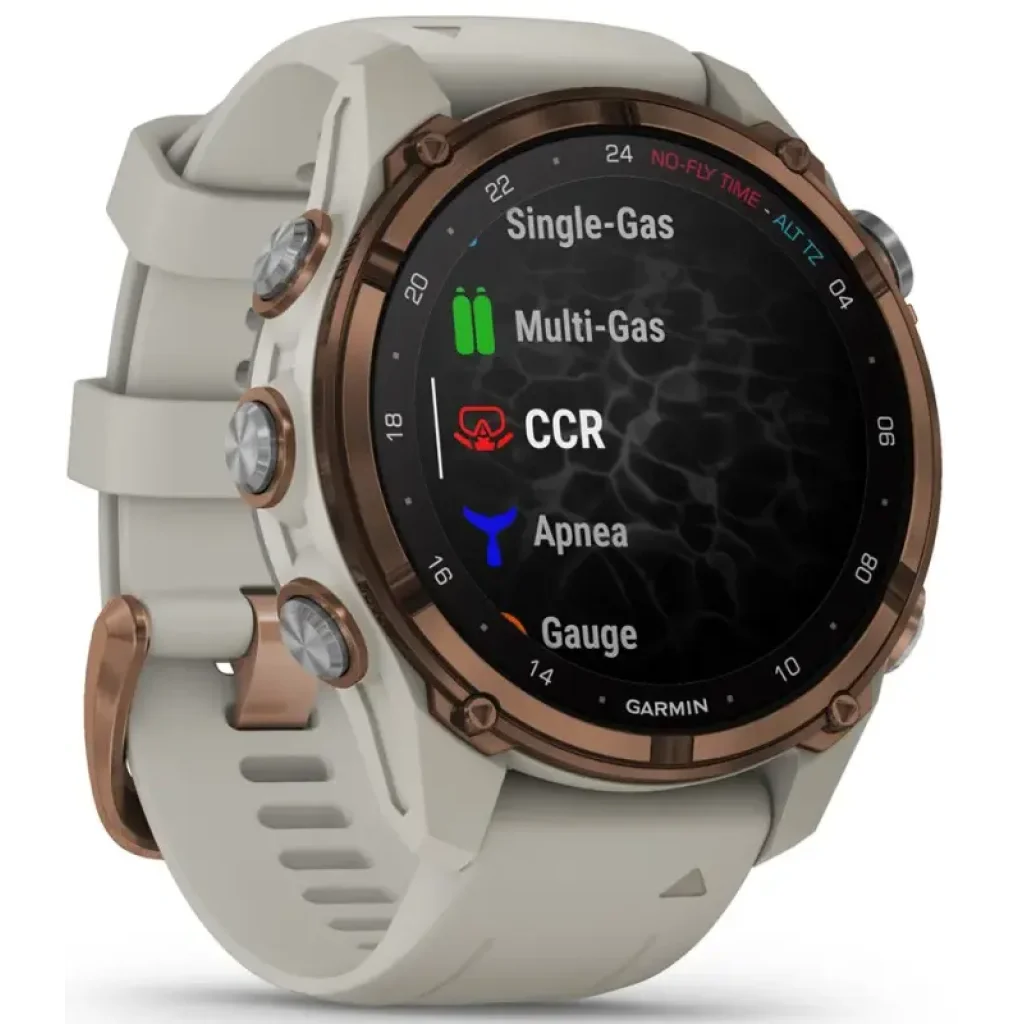Смарт-часы Garmin Descent Mk3i 43 mm Bronze PVD Titanium with French Gray Silicone Band (010-02753-13/14)