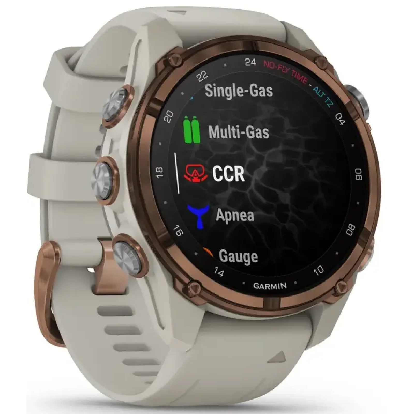 Смарт-часы Garmin Descent Mk3i 43 mm Bronze PVD Titanium with French Gray Silicone Band (010-02753-13/14)