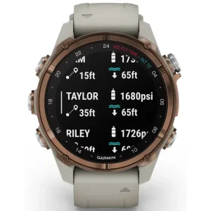 Смарт-часы Garmin Descent Mk3i 43 mm Bronze PVD Titanium with French Gray Silicone Band (010-02753-13/14)