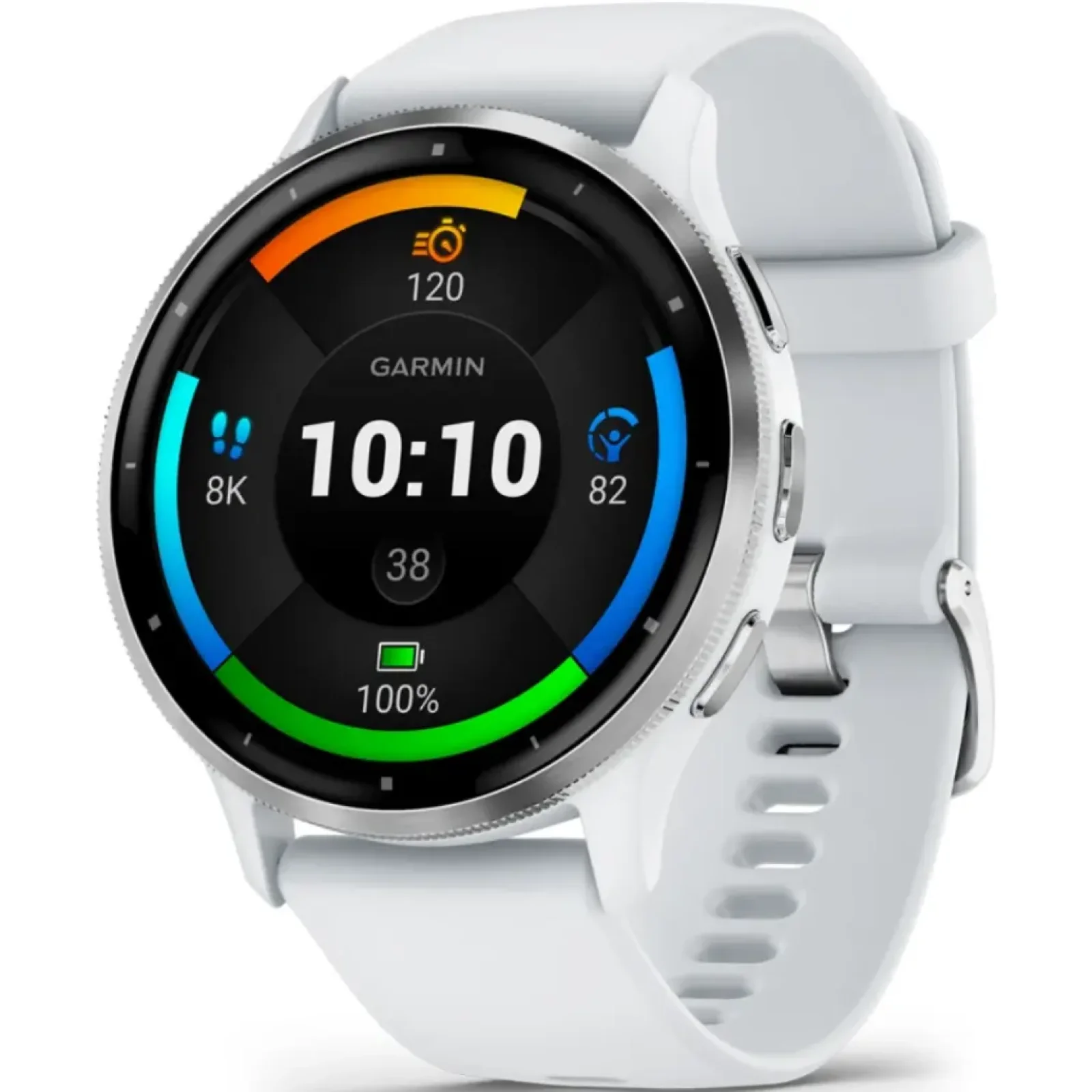 Смарт-годинник GARMIN Venu 3 Slate Stainless Steel Bezel with Whitestone Case and Silicone Band (010-02784-00/50)