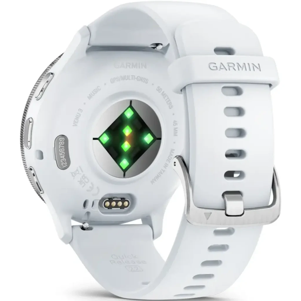 Смарт-годинник GARMIN Venu 3 Slate Stainless Steel Bezel with Whitestone Case and Silicone Band (010-02784-00/50) UA