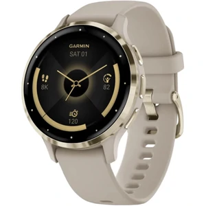 Смарт-годинник Garmin Venu 3S Soft Gold Stainless Steel Bezel with French Gray Case and Silicone Band (010-02785-02/52) UA