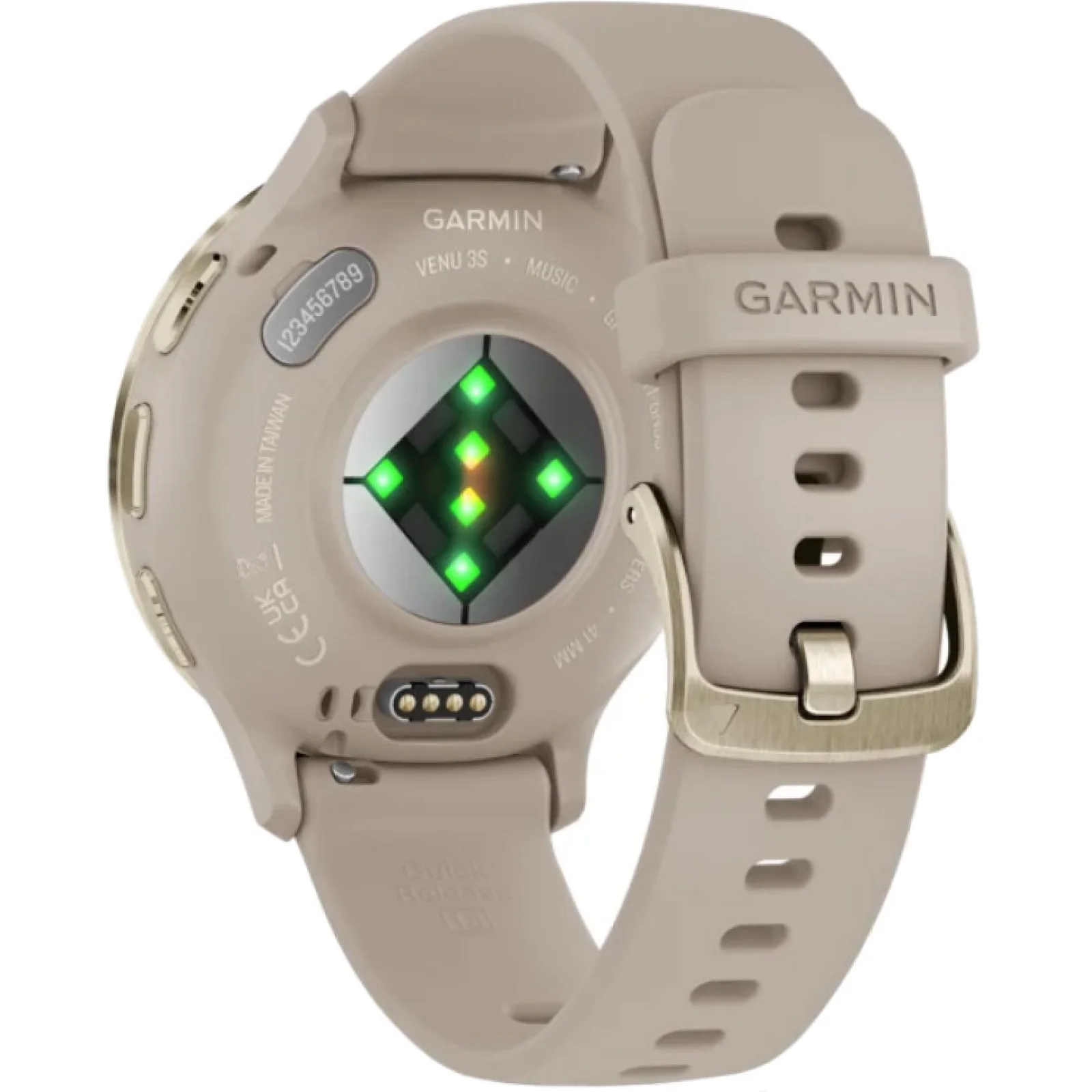 Смарт-годинник GARMIN Venu 3S Soft Gold Stainless Steel Bezel with French Gray Case and Silicone Band (010-02785-02/52)