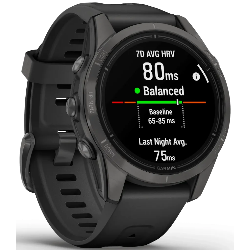 Смарт-часы GARMIN Epix Pro (Gen 2) Sapphire Edition 42mm Carbon Grey DLC Titanium with Black Band (010-02802-14/15)