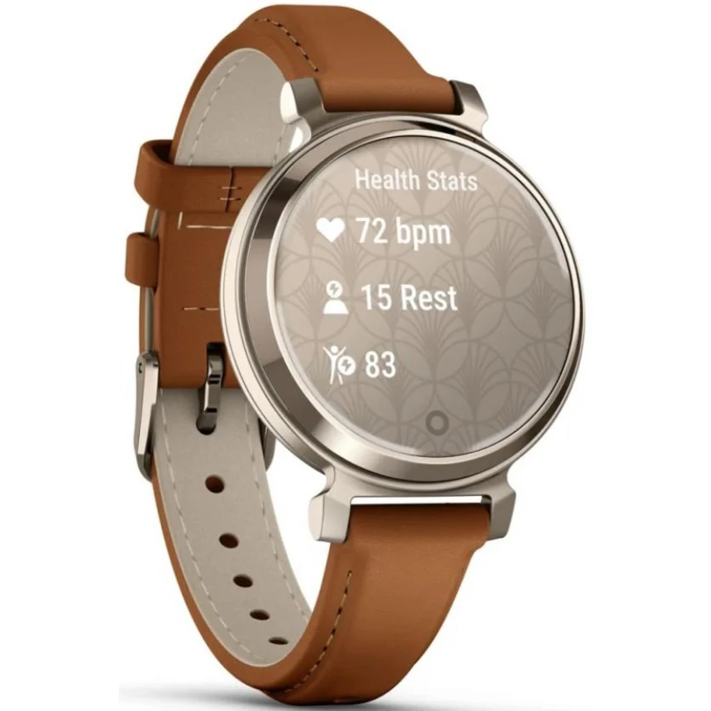 Смарт-годинник GARMIN Lily 2 Classic Cream Gold with Tan Leather Band (010-02839-02)
