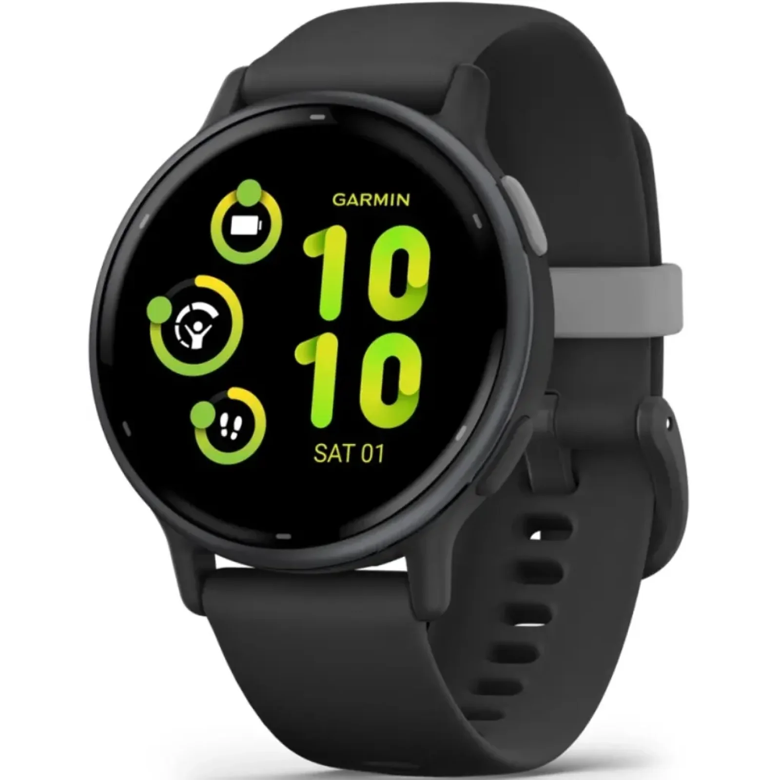Смарт-годинник GARMIN Vivoactive 5 Slate Aluminum Bezel with Black Case and Silicone Band (010-02862-10/50)