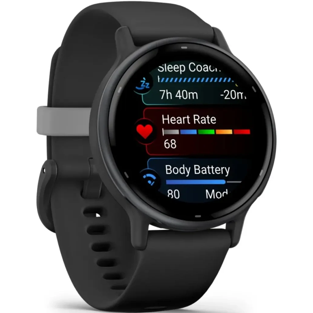 Смарт-годинник GARMIN Vivoactive 5 Slate Aluminum Bezel with Black Case and Silicone Band (010-02862-10/50)