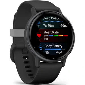 Смарт-годинник GARMIN Vivoactive 5 Slate Aluminum Bezel with Black Case and Silicone Band (010-02862-10/50)