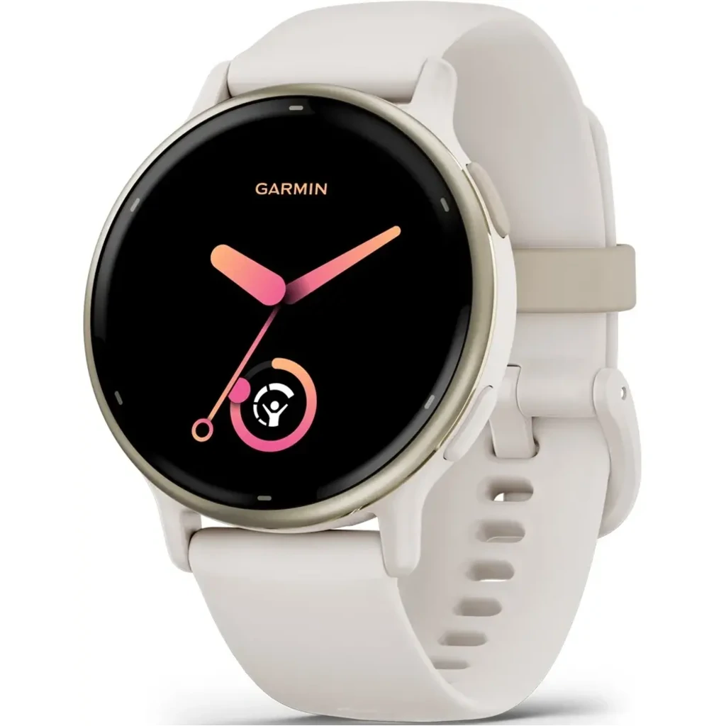 Смарт-годинник GARMIN Vivoactive 5 Cream Gold Aluminum Bezel with Ivory Case and Silicone Band (010-02862-11)