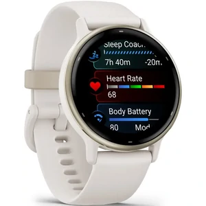 Смарт-годинник GARMIN Vivoactive 5 Cream Gold Aluminum Bezel with Ivory Case and Silicone Band (010-02862-11)