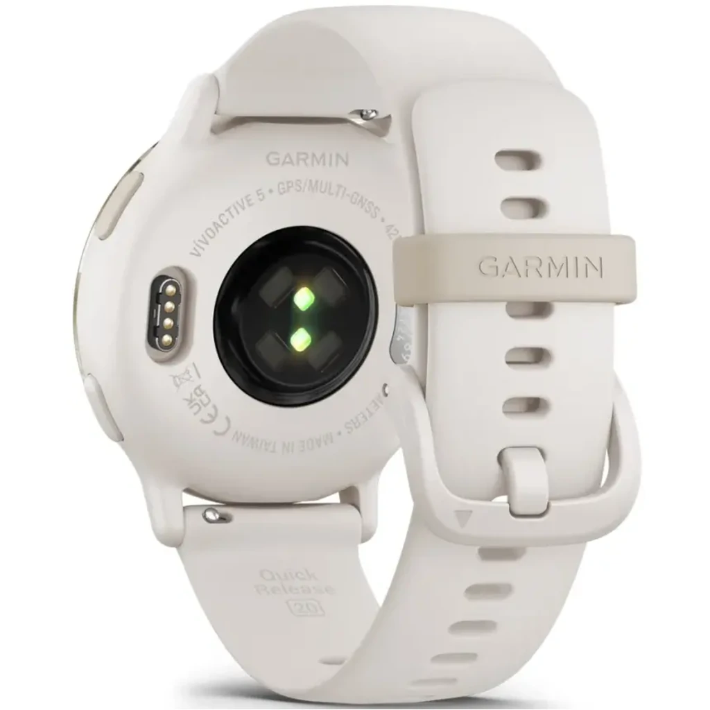 Смарт-годинник GARMIN Vivoactive 5 Cream Gold Aluminum Bezel with Ivory Case and Silicone Band (010-02862-11)