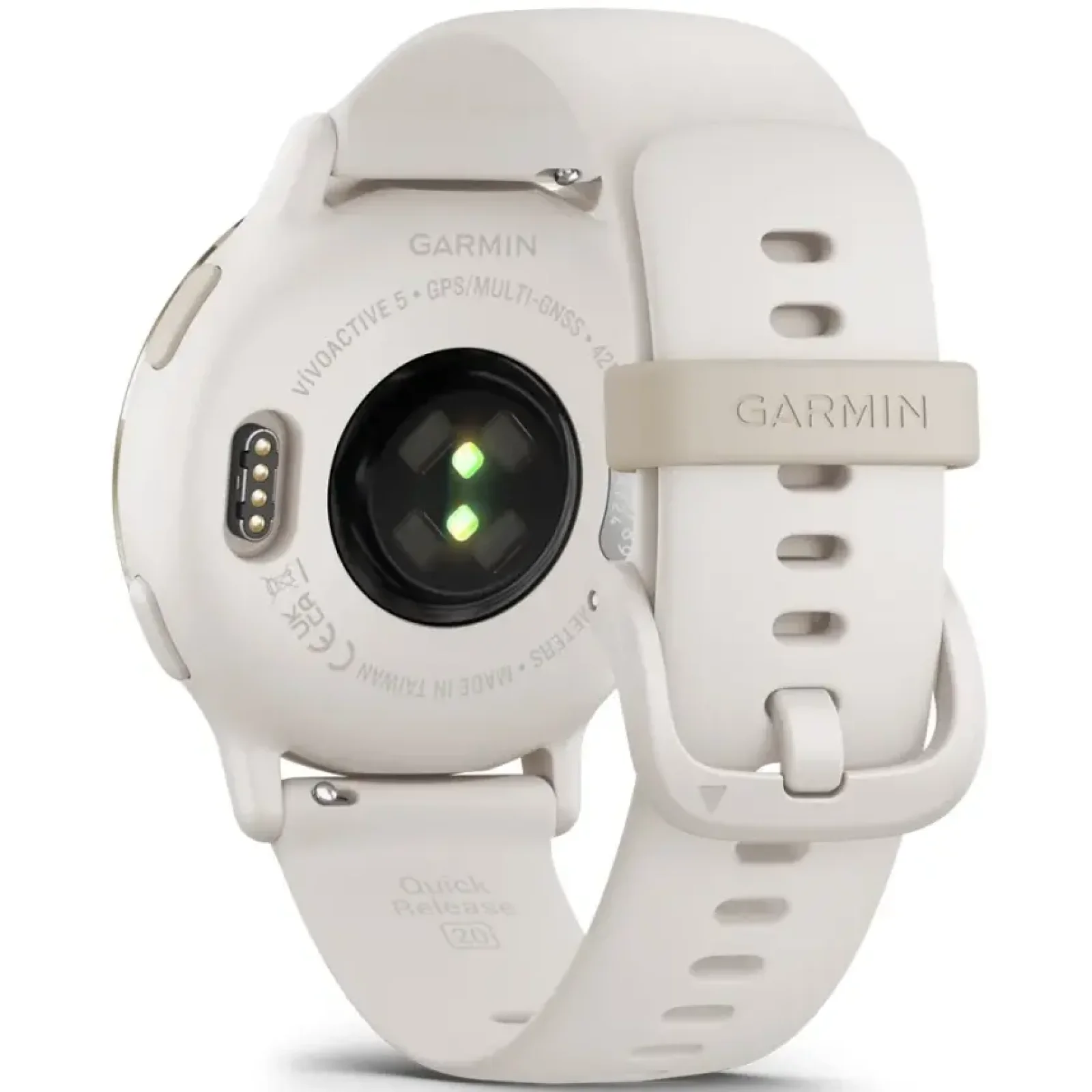 Смарт-часы GARMIN Vivoactive 5 Cream Gold Aluminum Bezel with Ivory Case and Silicone Band (010-02862-11)