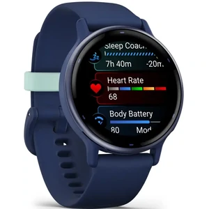 Смарт-годинник GARMIN Vivoactive 5 Metallic Navy Aluminum Bezel with Navy Case and Silicone Band (010-02862-12/52)