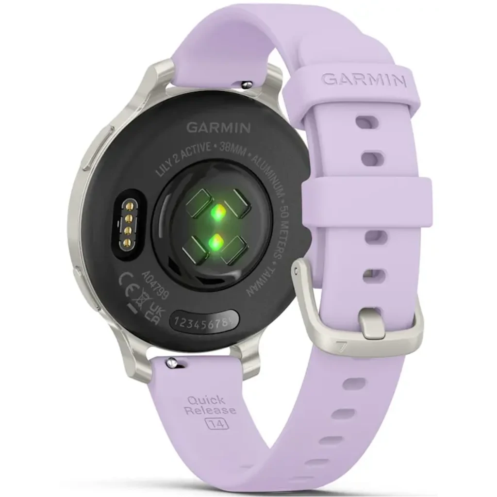Смарт-часы Garmin Lily 2 Active Silver with Purple Jasmine Silicone Band (010-02891-01)