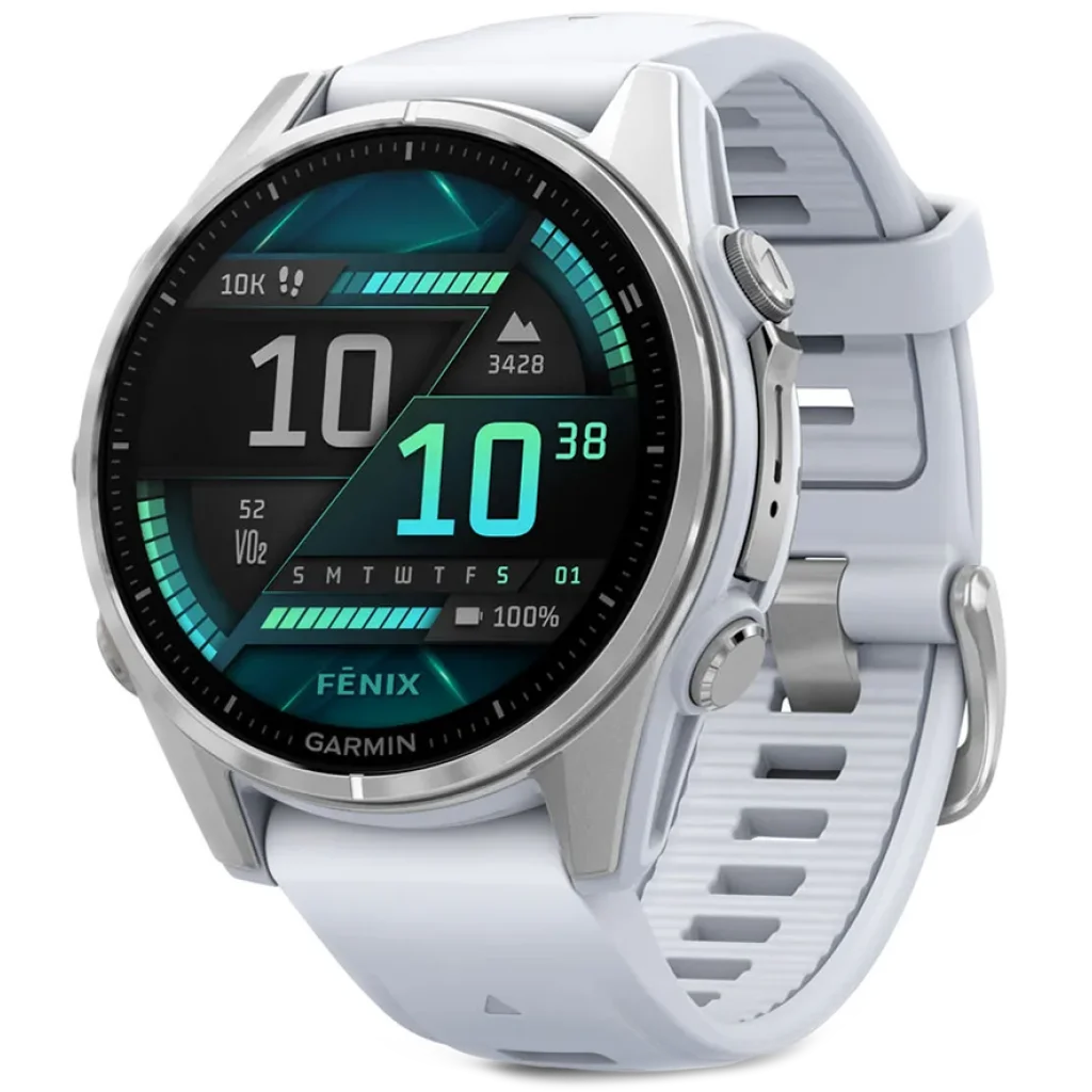Смарт-годинник Garmin Fenix 8 Amoled 43mm Silver with Whitestone Silicone Band (010-02903-00)
