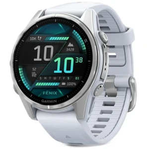 Смарт-годинник Garmin Fenix 8 Amoled 43mm Silver with Whitestone Silicone Band (010-02903-00)
