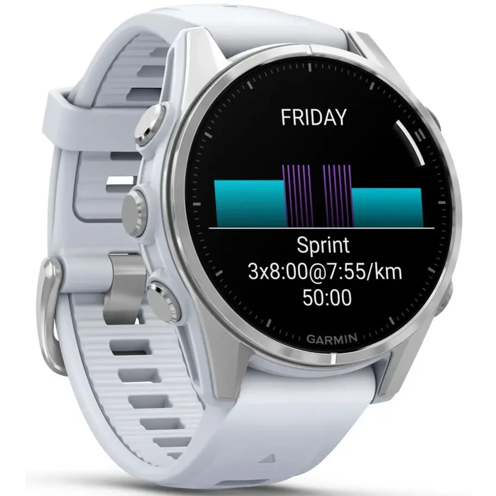 Смарт-годинник Garmin Fenix 8 Amoled 43mm Silver with Whitestone Silicone Band (010-02903-00)