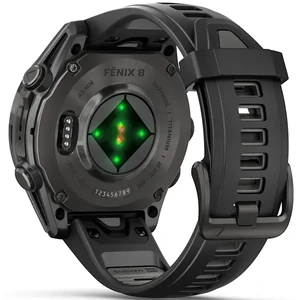 Смарт-годинник Garmin Fenix 8 Amoled 43mm Carbon Gray DLC Titanium with Black/Pebble Gray Silicone Band (010-02903-20/21/28)