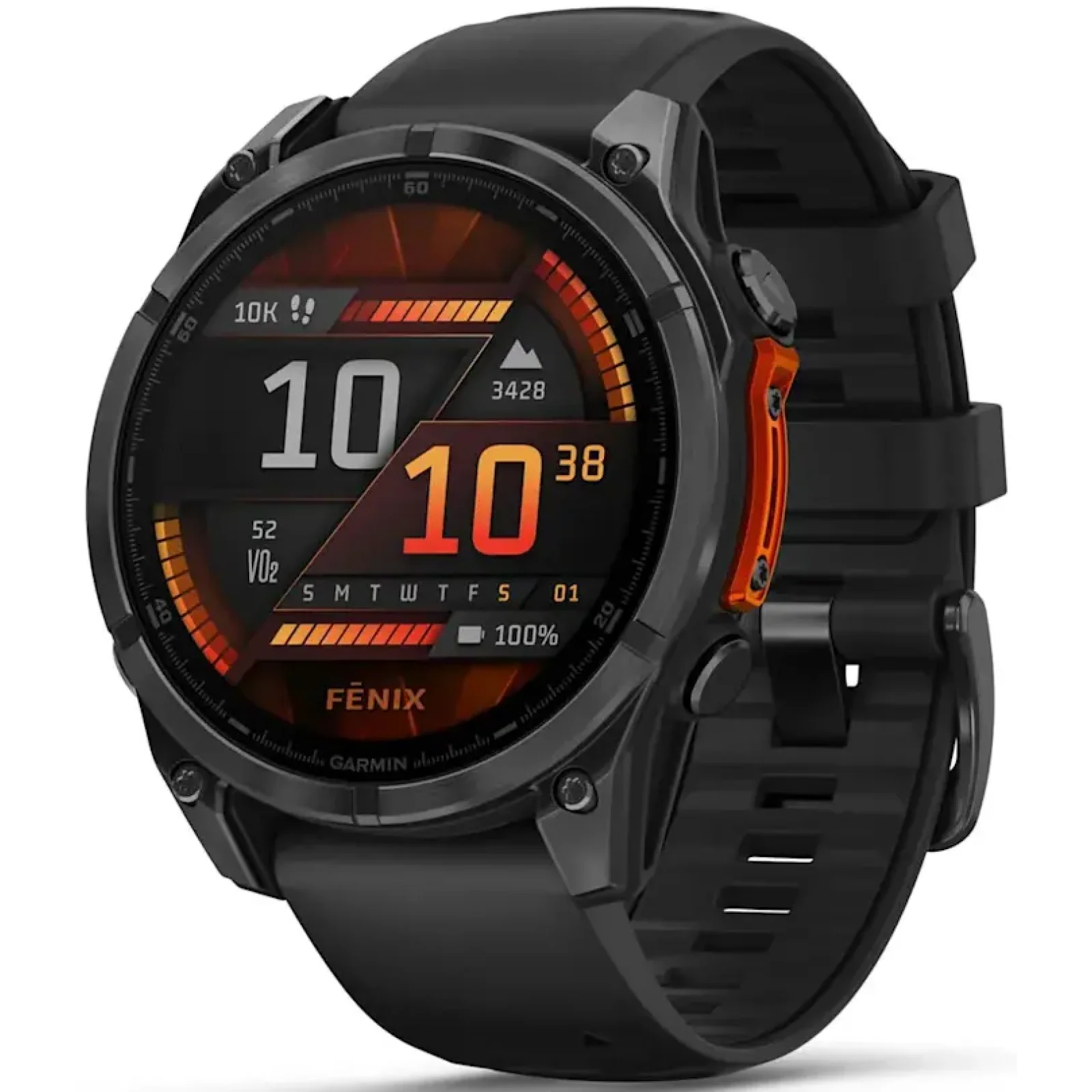Смарт-годинник Garmin Fenix 8 Amoled 47mm Slate Gray with Black Silicone Band (010-02904-00/01/09)