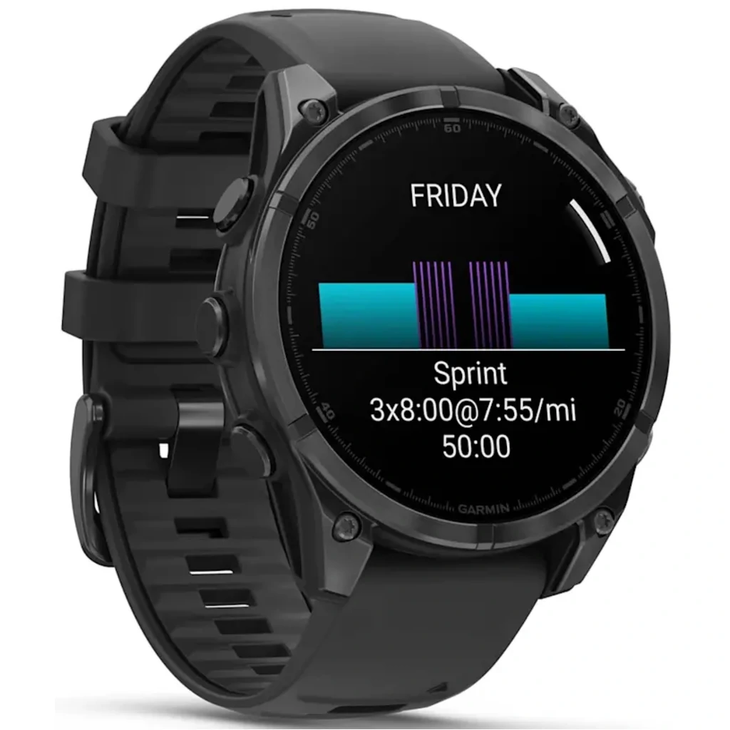 Смарт-годинник Garmin Fenix 8 Amoled 47mm Slate Gray with Black Silicone Band (010-02904-00/01/09) UA