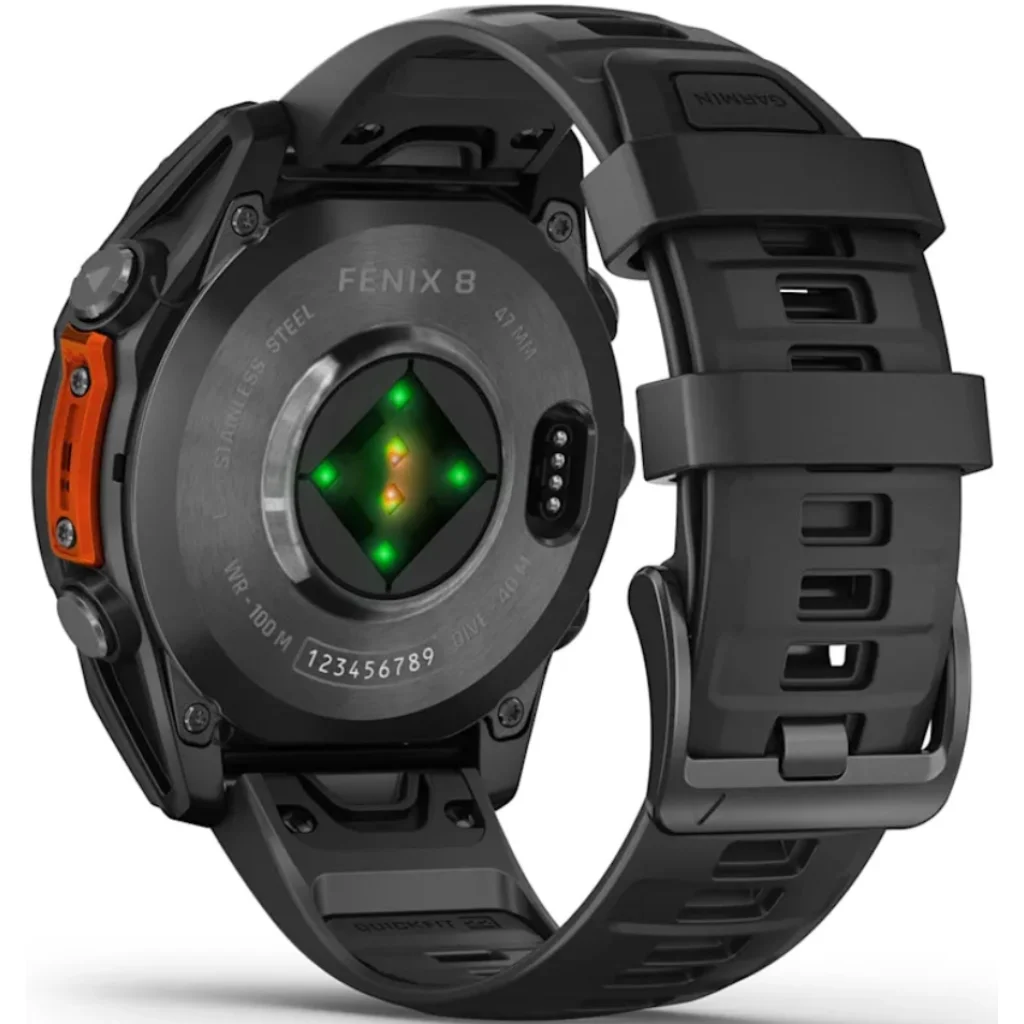 Смарт-годинник Garmin Fenix 8 Amoled 47mm Slate Gray with Black Silicone Band (010-02904-00/01/09) UA