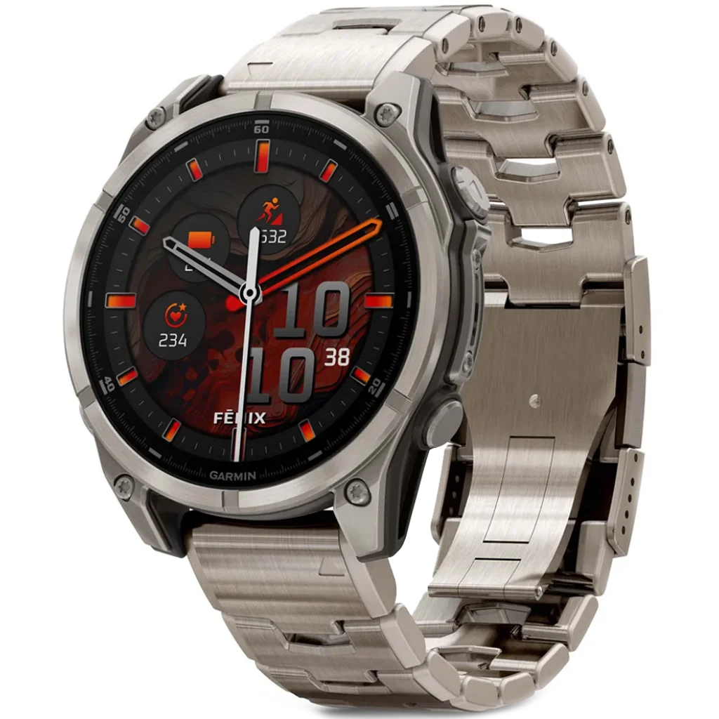 Смарт-часы Garmin Fenix 8 Amoled 47mm Sapphire Titanium with Vented Titanium Bracelet (010-02904-40)
