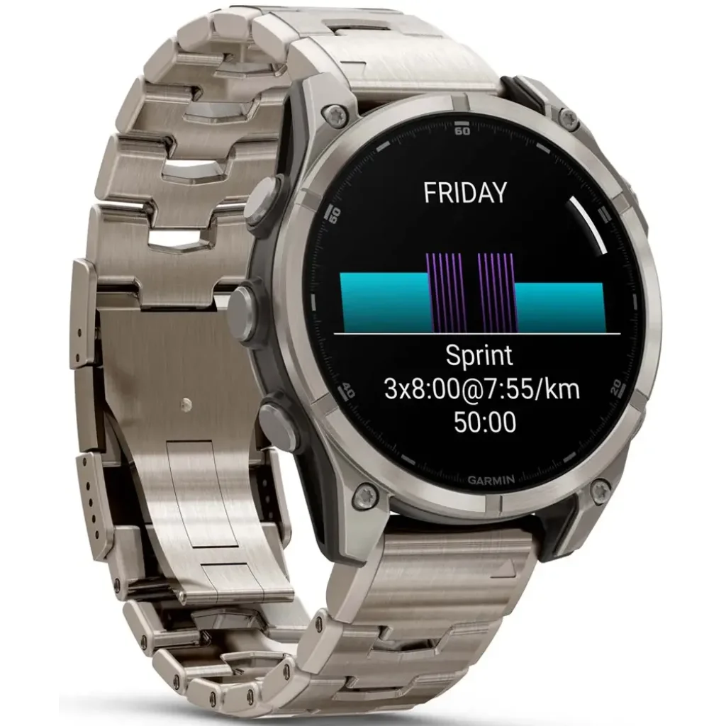 Смарт-часы Garmin Fenix 8 Amoled 47mm Sapphire Titanium with Vented Titanium Bracelet (010-02904-40)