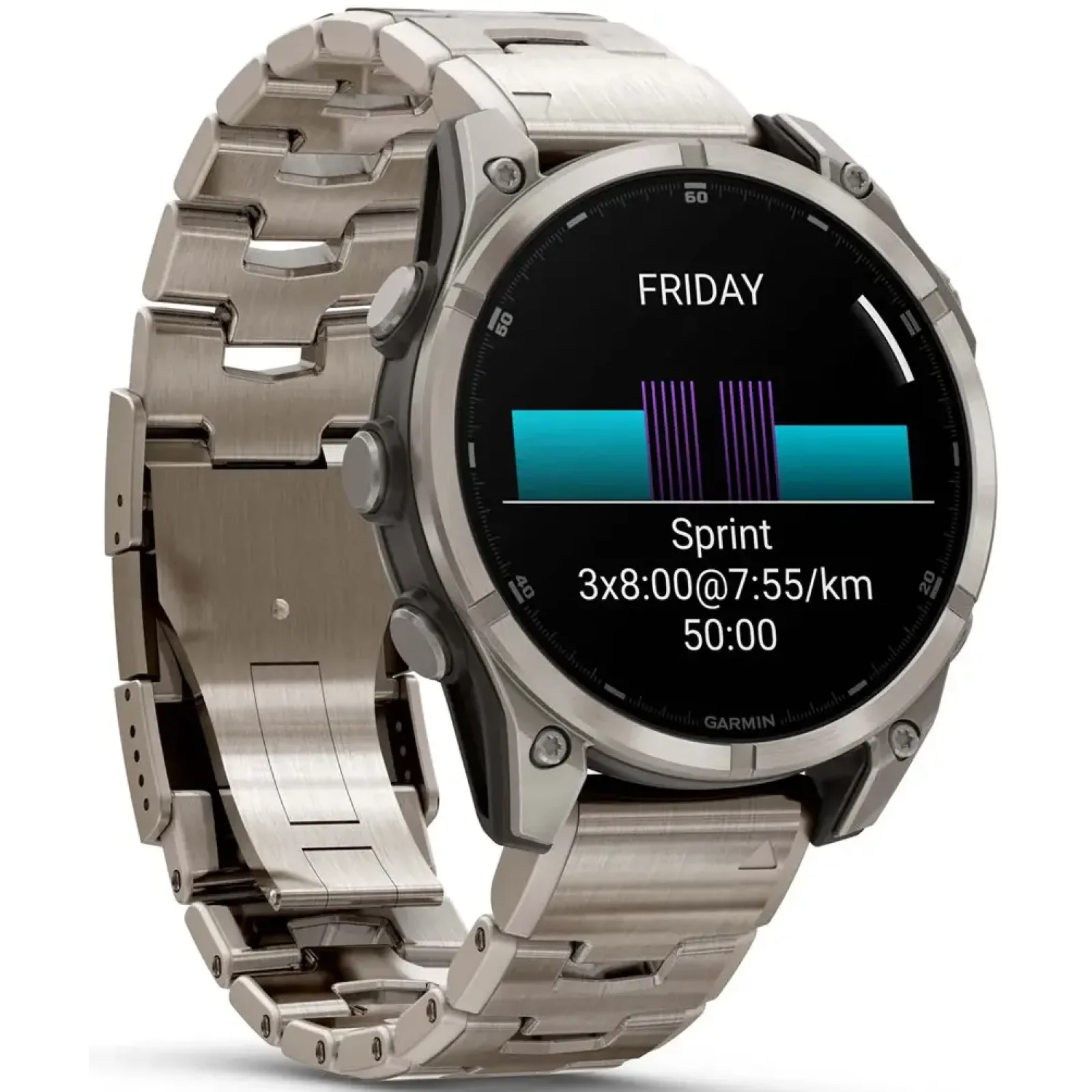 Смарт-часы Garmin Fenix 8 Amoled 47mm Sapphire Titanium with Vented Titanium Bracelet (010-02904-40)