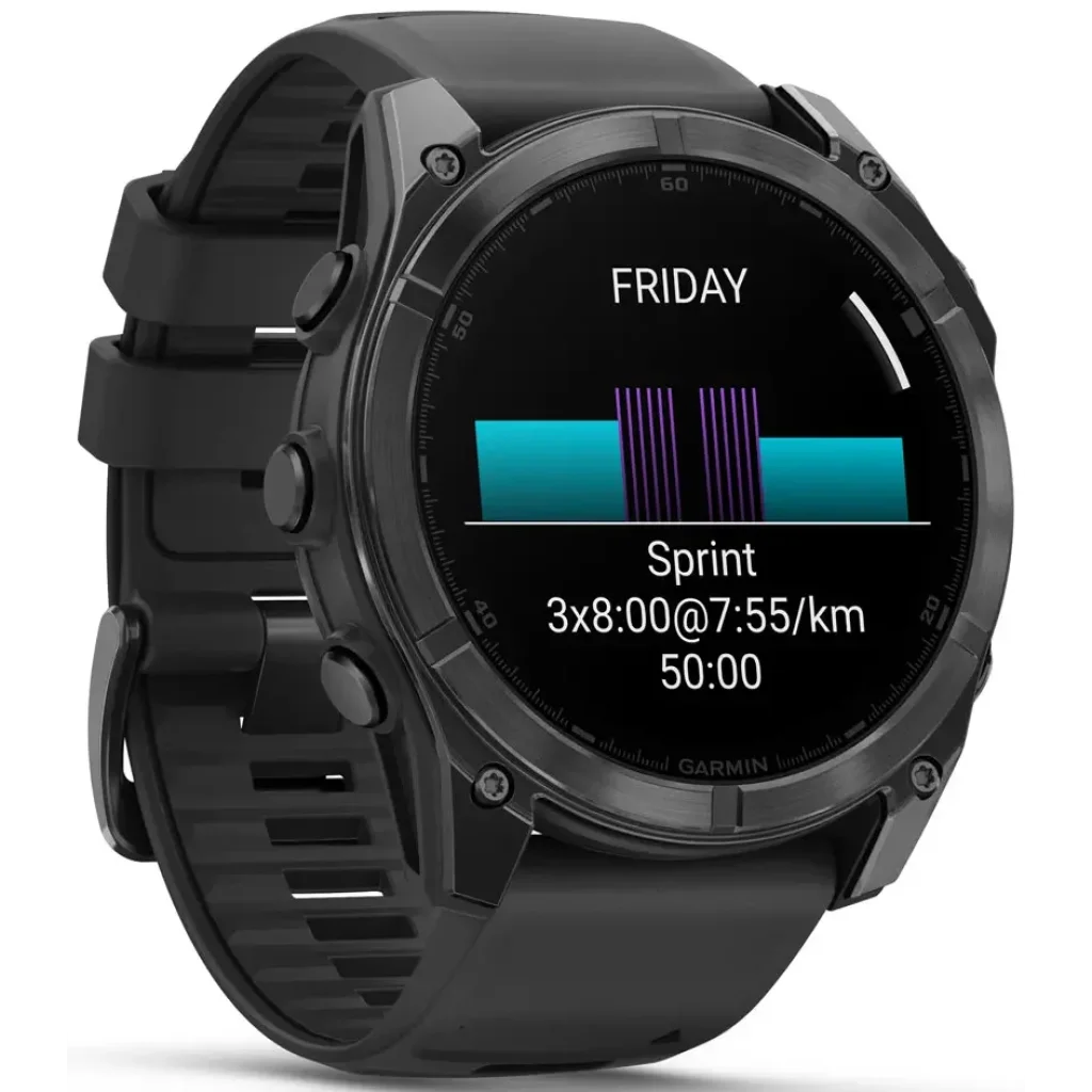 Смарт-годинник Garmin Fenix 8 Amoled 51mm Slate Gray with Black Silicone Band (010-02905-00)