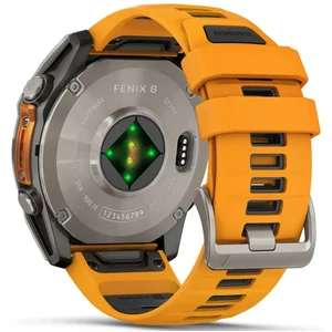 Смарт-годинник Garmin Fenix 8 Amoled 51mm Sapphire Titanium with Spark Orange/Graphite Silicone Band (010-02905-10/11/53) UA