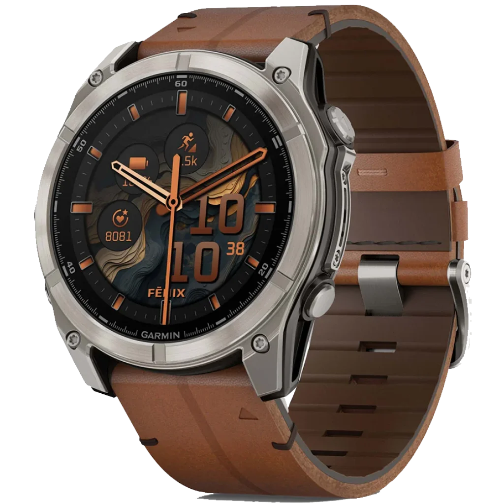 Смарт-годинник Garmin Fenix 8 Amoled 51mm Sapphire Graphite/Carbon Gray DLC Titanium with QuickFit Leather Strap (010-02905-40)