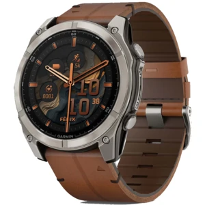 Смарт-годинник Garmin Fenix 8 Amoled 51mm Sapphire Graphite/Carbon Gray DLC Titanium with QuickFit Leather Strap (010-02905-40)