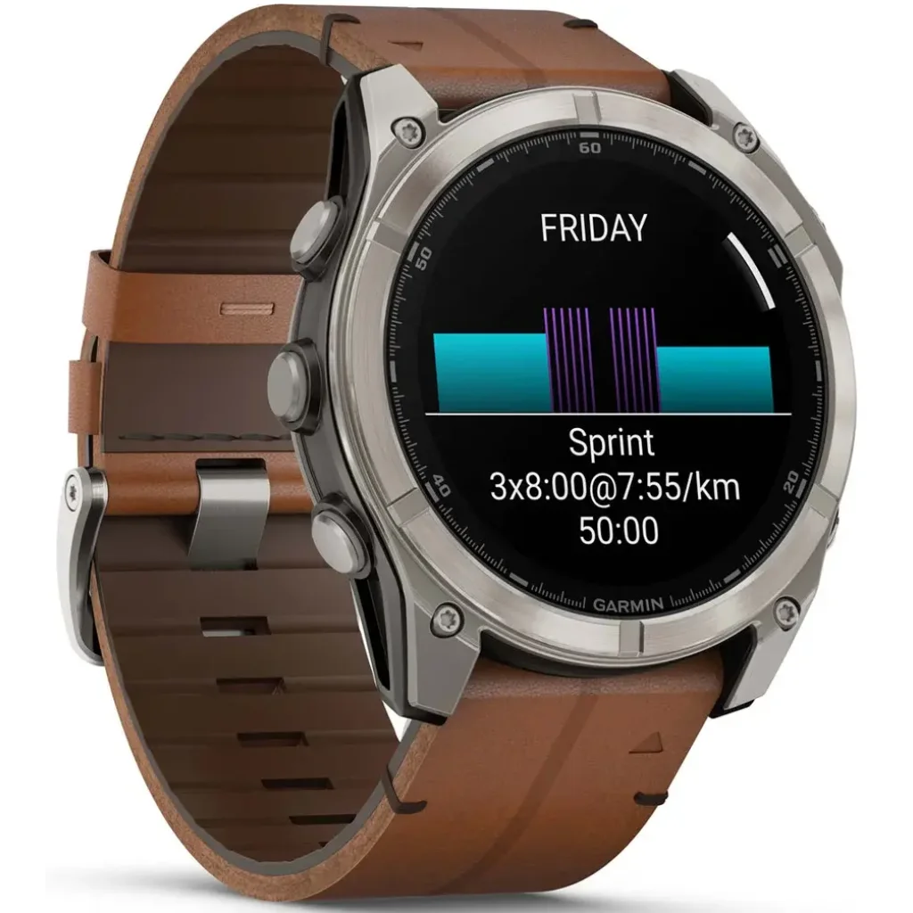 Смарт-годинник Garmin Fenix 8 Amoled 51mm Sapphire Graphite/Carbon Gray DLC Titanium with QuickFit Leather Strap (010-02905-40)