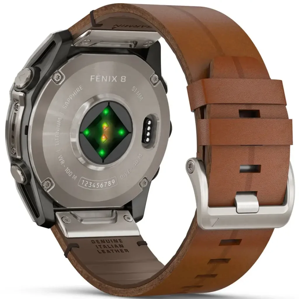 Смарт-годинник Garmin Fenix 8 Amoled 51mm Sapphire Graphite/Carbon Gray DLC Titanium with QuickFit Leather Strap (010-02905-40)