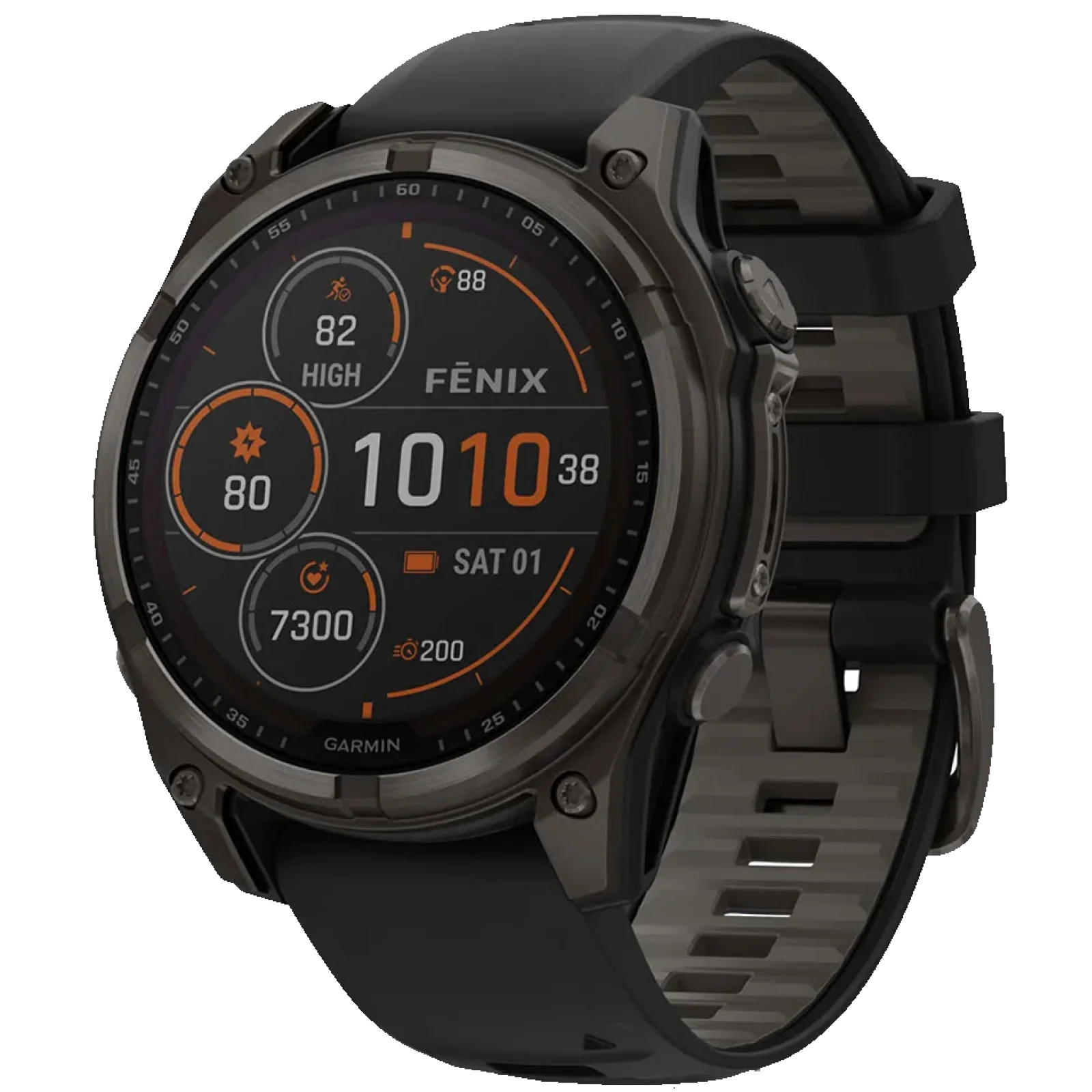 Смарт-часы Garmin Fenix 8 47mm Solar Sapphire Carbon Gray DLC Titanium with Black/Pebble Gray Silicone Band (010-02906-10/11)